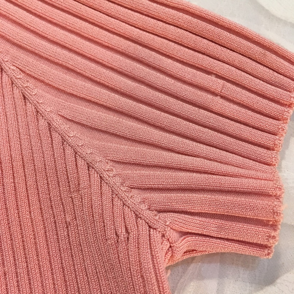 Wayne Rogers Lace Front Ribbed Top - Picture 4 of 4